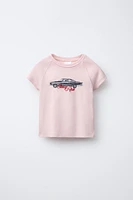 CAR PRINT RIBBED T-SHIRT