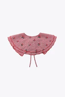 GINGHAM EMBROIDERED COLLAR