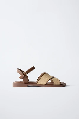 RAFFIA EFFECT SANDALS