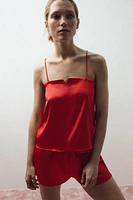 SATIN EFFECT TANK TOP