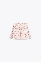 FLORAL BOX PLEAT MINI SKIRT