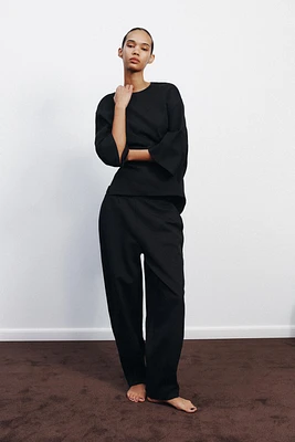 INTERLOCK COCOON PANTS