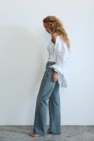 JEAN TRF WIDE LEG TAILLE BASSE