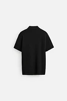 REGULAR FIT TEXTURED POLO SHIRT
