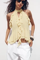 TOP HALTER VOLANTS