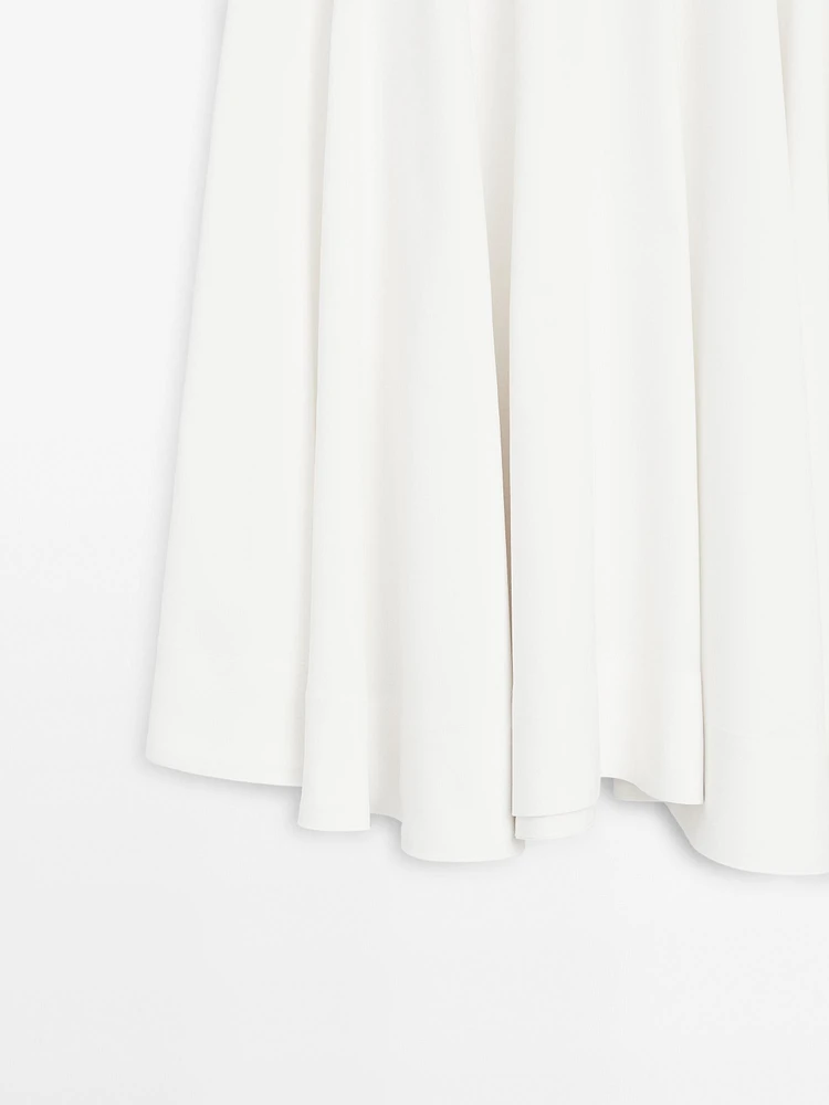 Jupe midi fluide avec ceinture large - Limited Edition