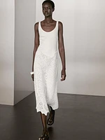 Robe midi ample en coton mélangé