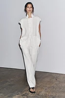 DOUBLE BUTTON LINEN PANTS