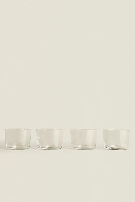 SET OF SHORT GLASS TUMBLERS (SET OF 4)