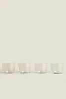 SET OF SHORT GLASS TUMBLERS (SET OF 4)