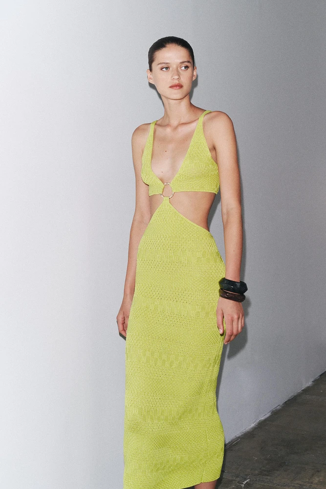 CUT OUT KNIT DRESS