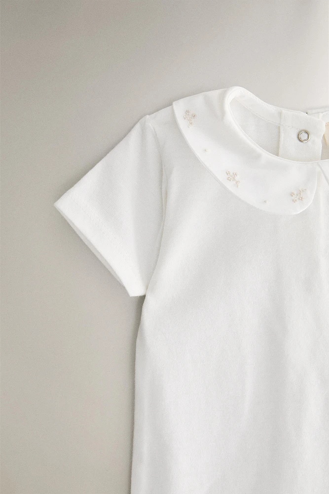 BAVOIR ENFANT BRODERIE FLEURS