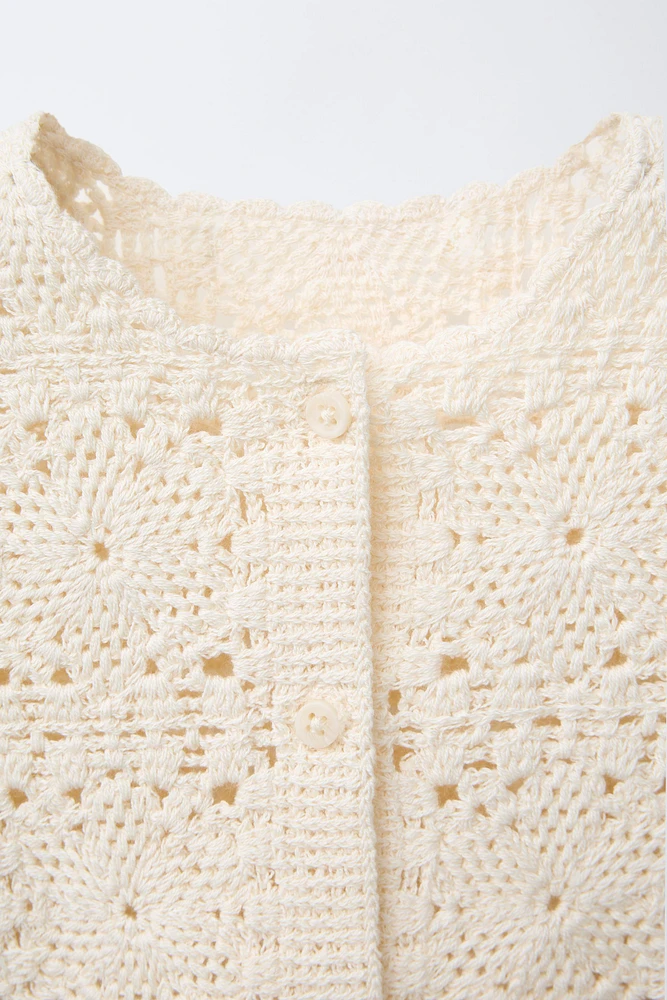 GILET EN MAILLE CROCHET