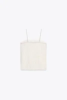 ZW COLLECTION EMBROIDERED TOPSTITCHING TOP