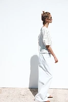 PERFORATED EMBROIDERY T-SHIRT