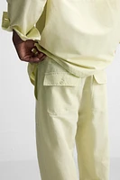 STRAIGHT FIT LINEN COTTON PANTS