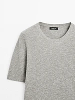 T-shirt manches courtes maille moulinée
