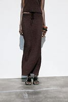 TEXTURED LONG SKIRT