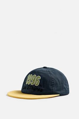 FLAT BILL EMBROIDERED CAP