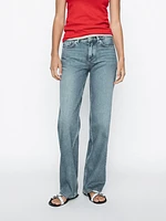 Low-rise straight-leg jeans