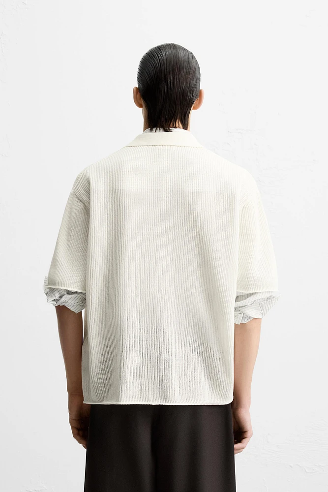 CHEMISE EN MAILLE AJOURÉE