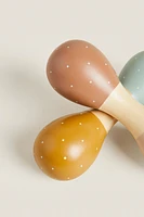 CHILDREN'S TOY WOODEN MARACAS