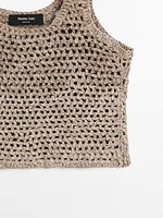 Braided suede leather top