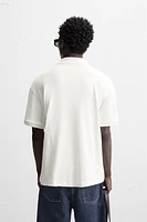 RIBBED TEXTURED POLO SHIRT