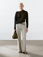 Jean wide leg taille moyenne