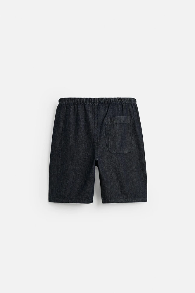 RELAXED FIT DENIM SHORTS