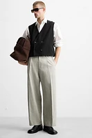 PANTALON DE COSTUME STRUCTURÉ AVEC LIN