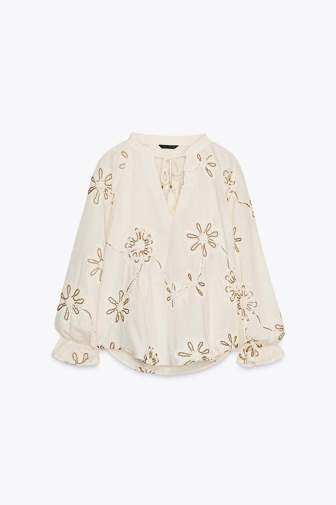 BLOUSE STRUCTURE BRODÉE