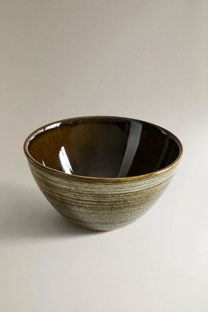 SPIRAL EARTHENWARE BOWL