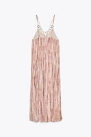 TIE-DYE DRESS WITH GROMMETS