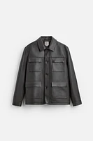 POCKET LEATHER JACKET