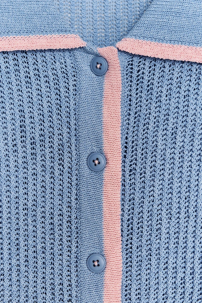 VESTE POLO EN MAILLE