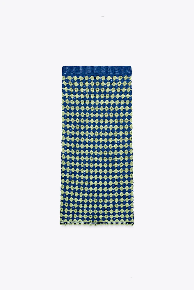 JUPE EN MAILLE TEXTURÉE
