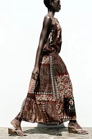 ROBE IMPRIMÉE FIL MÉTALLISÉ