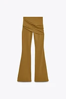 PANTALON FLARE TAILLE DRAPÉE