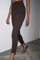 CREPE ZIPPER LEGGINGS