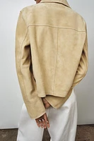 VESTE EN CUIR DAIM 100 % ZW COLLECTION LIMITED EDITION
