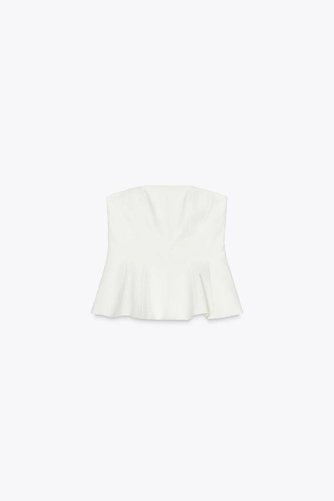 TOP BUSTIER PÉPLUM