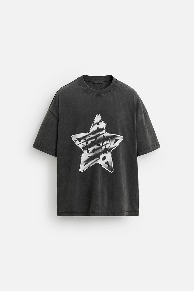 T-SHIRT DÉLAVÉ IMPRIM
