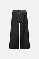 ZW COLLECTION HIGH WAIST WIDE LEG POCKET JEANS