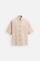 STRIPED FLOWY SHIRT