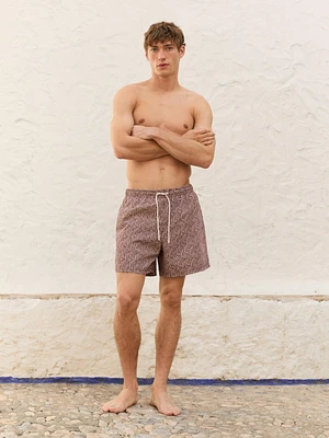 Short de bain imprimé regular fit