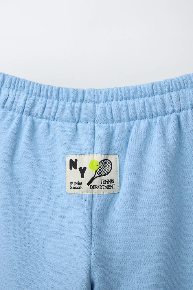 PLUSH TEXT JOGGER PANTS