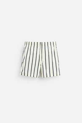 STRIPED REGULAR SWIMMING TRUNKS