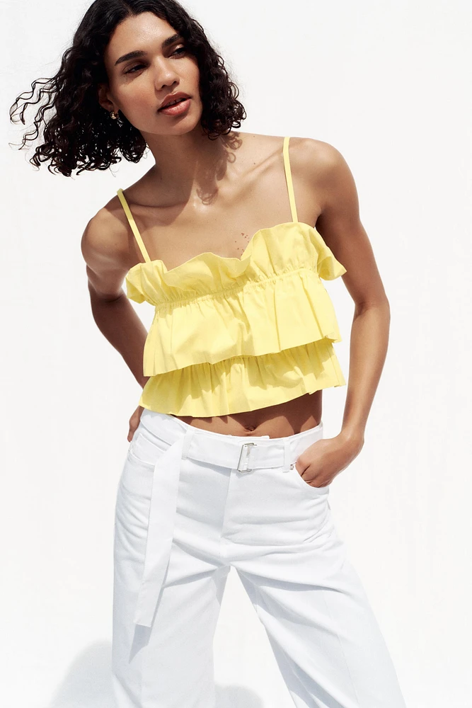 POPLIN CROP TOP