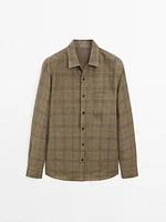 Chemise à carreaux regular fit en lin